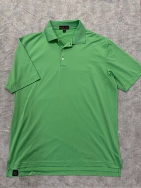 Peter Millar Summer Comfort Men's Green Performance Polo Shirt